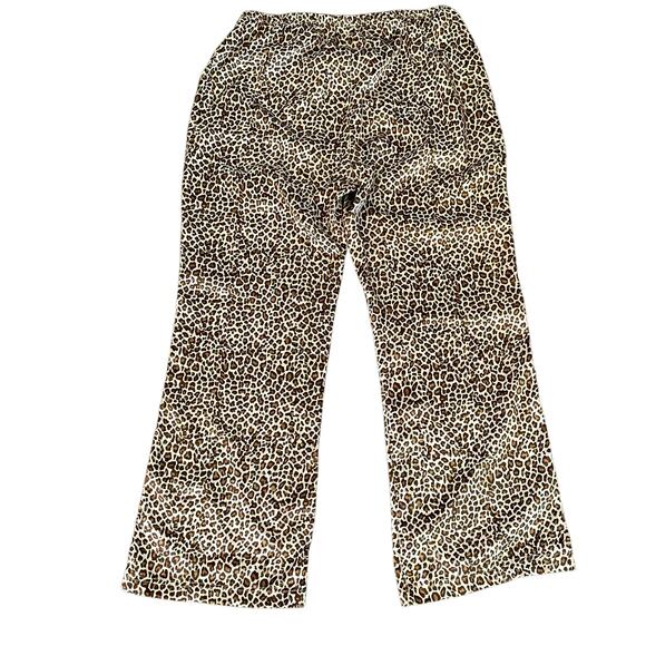 Austin Clothing Co Satin Pajama Set Leopard Print Long Sleeves & Pants Sz LARGE - Picture 6 of 10